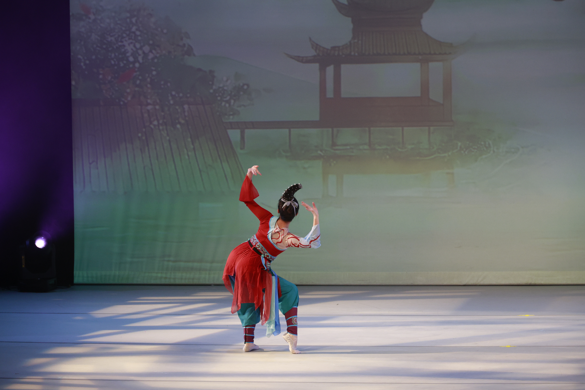 Chinese classical dancer performing on stage